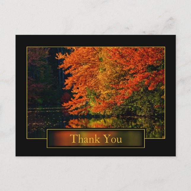 Postal Otoño En Nueva Inglaterra Gracias (Anverso)