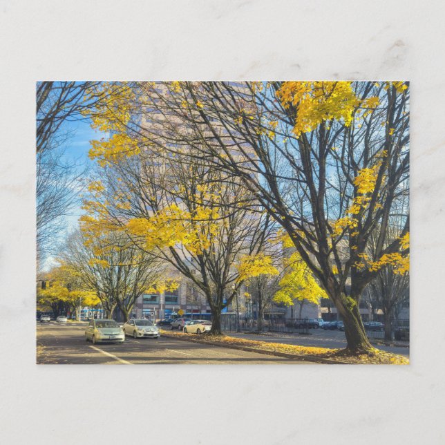 Postal Otoño en Portland, Oregón (Anverso)