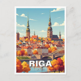 Postal Otoño en Riga Letonia Viajes