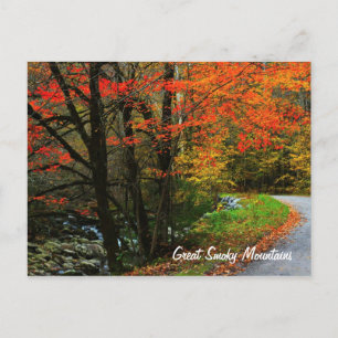 Postal Otoño en Tremont - Grandes Montañas Smoky