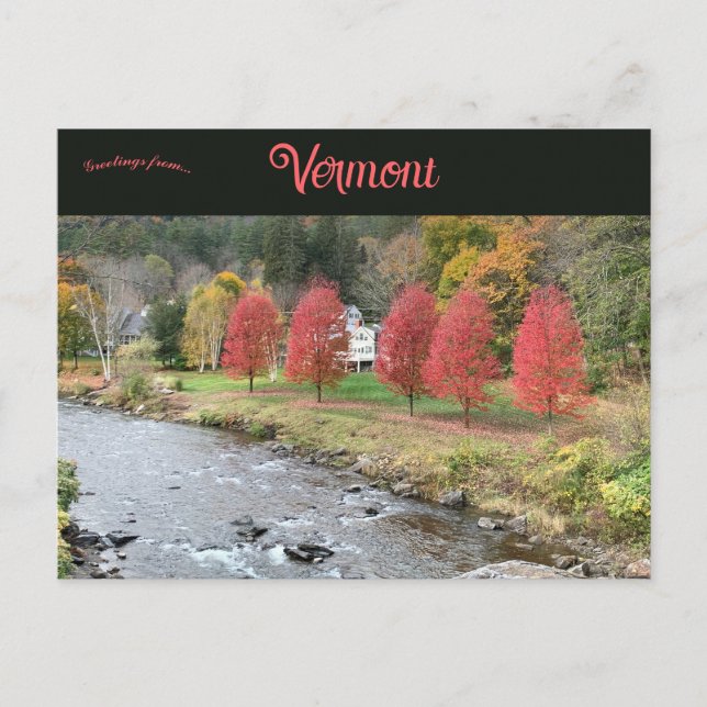 Postal Otoño en Vermont (Anverso)