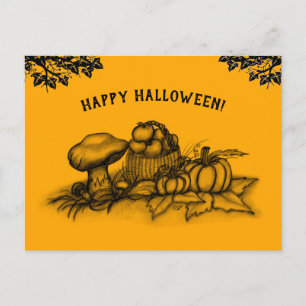 Postal Otoño, ¡Feliz Halloween!