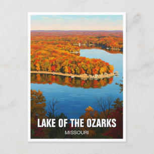 Postal Otoño Lago de los Ozarks Misuri Viaje