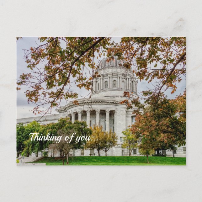 Postal Otoño MO Capitol Pensando En Usted Postcard (Anverso)