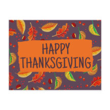 Otoño moderno deja castañas caen Acción de Gracias