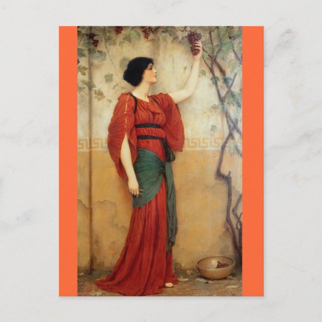 Postal Otoño - Motivo vintage - Godward (Anverso)