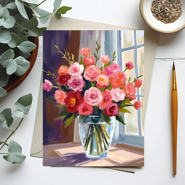 Postal Otoño Rose Bouquet Floral Fall (Subido por el creador)