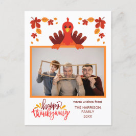 Postal Otoño Salir de Turquía Feliz Día de Acción de Grac