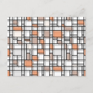 Postal Otoño Sombras de arte moderno Postcard