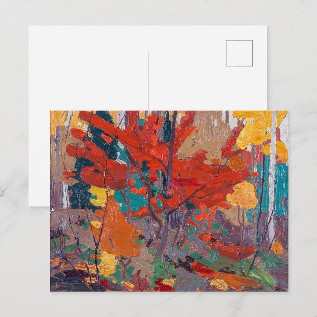 Postal Otoño | Tom Thomson | (Anverso / Reverso)