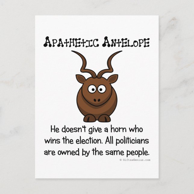 Postal Otro más votante apático (Anverso)