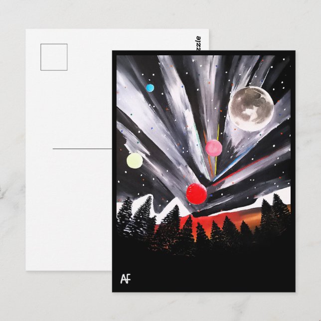 Postal Otro mundo pintado por Alfred Fox coleccionable (Anverso / Reverso)