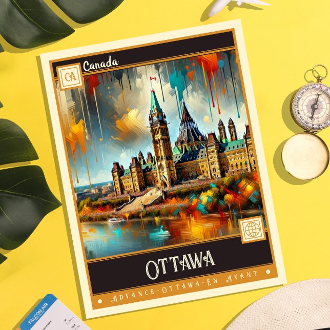 Postal Ottawa (Canadá) | Pintura de época (Subido por el creador)