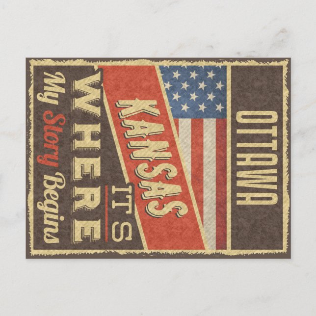 Postal Ottawa Kansas (Anverso)