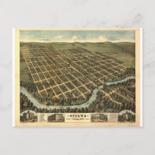Postal Ottawa, Kansas en 1872