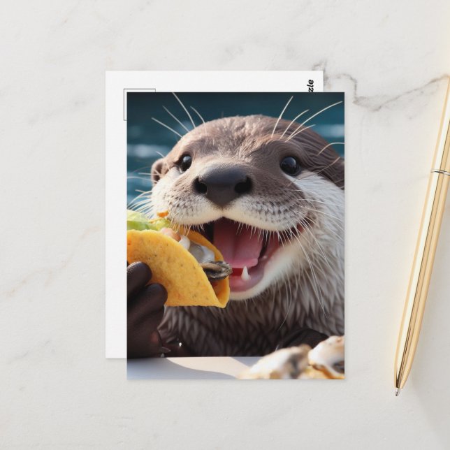 Postal Otter Con Osyster Tacos (Anverso/Reverso In Situ)