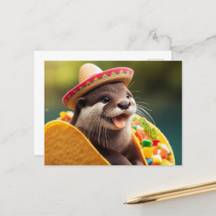 Postal Otter Con Tacos Adorables