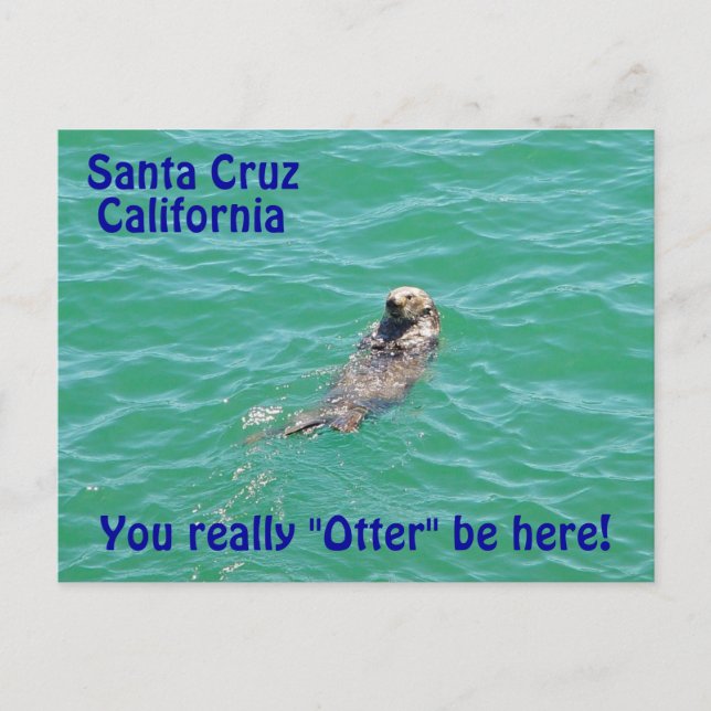 Postal Otter de Santa Cruz (Anverso)