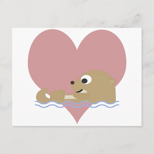 Postal Otter Love (Anverso)