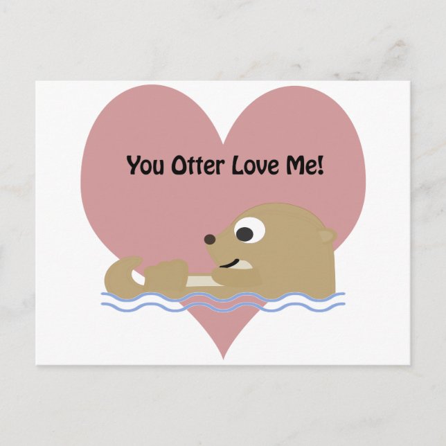 Postal Otter Love Me (Anverso)