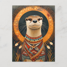 Postal Otter Totem – Playful Deco Spirit