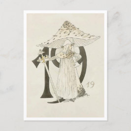 Postal Ottilia Adelborg Floral Vintage - Número 19