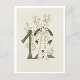 Postal Ottilia Adelborg Vintage Floral Número - 12