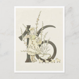 Postal Ottilia Adelborg Vintage Floral Número - 16