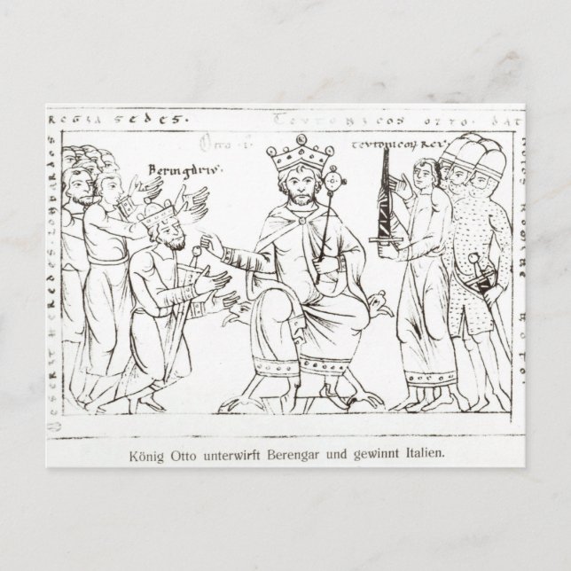 Postal Otto I Presentado a Berenger II (Anverso)
