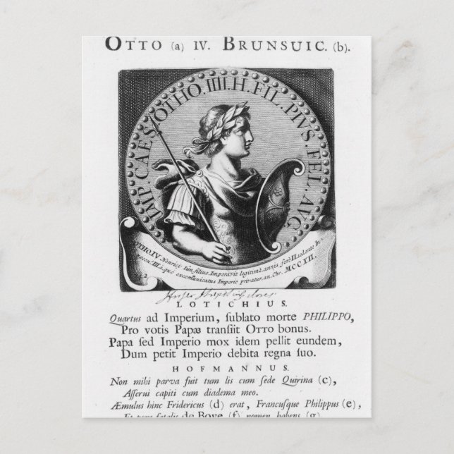 Postal Otto IV de Brunswick (Anverso)