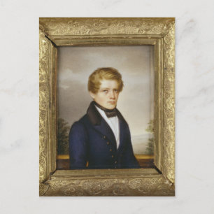 Postal Otto von Bismarck como estudiante, 1833