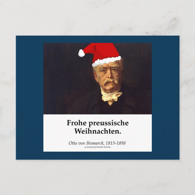 Postal Otto von Bismarck - Frohe preussische Weihnachten (Anverso)