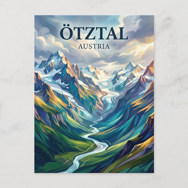Postal Ötztal Austria (Anverso)