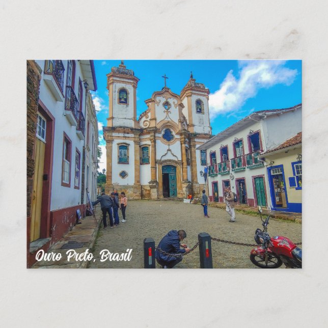 Postal Ouro Preto, Minas Gerais, Brasil, Iglesia (Anverso)