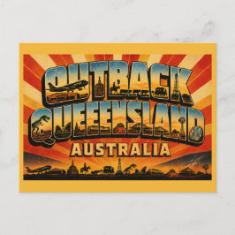 Postal Outback Queensland corazón salvaje de Australia