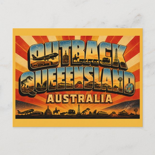 Postal Outback Queensland corazón salvaje de Australia (Anverso)