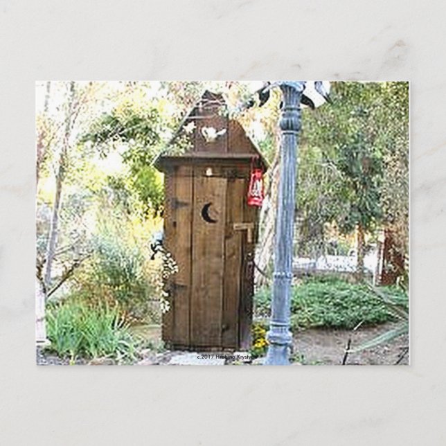 POSTAL OUTHOUSE EN NUESTRO PATIO (Anverso)