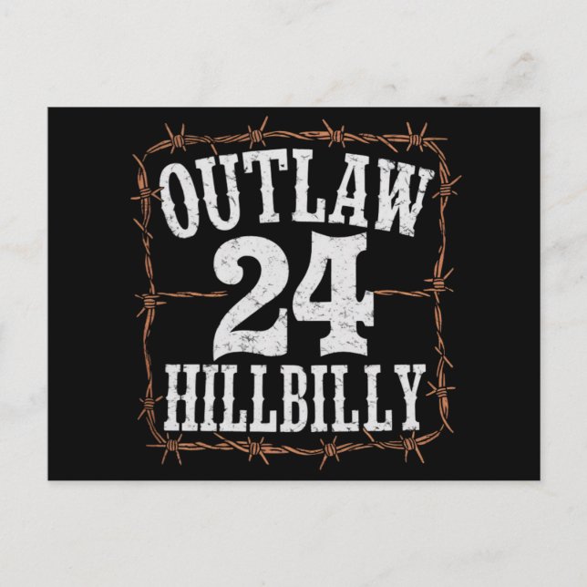 Postal Outlaw Hillbilly 2024 Western Trump Vance 2024 (Anverso)