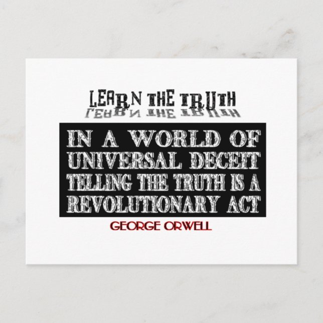 POSTAL OVAL ORWELL UNIVERSAL DECEIT (Anverso)