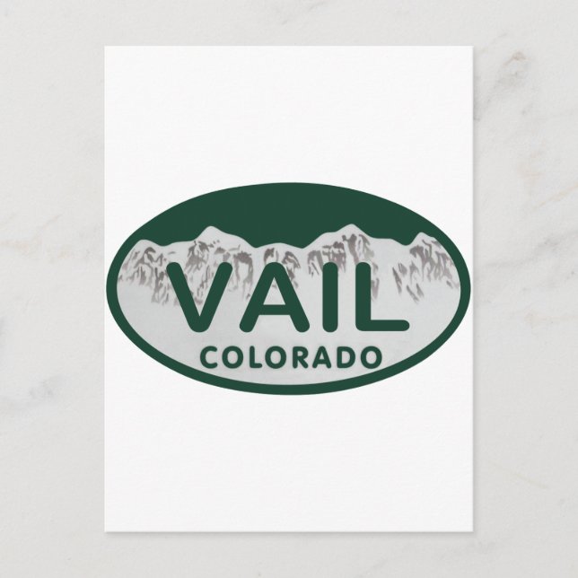 Postal Ovalación de licencia de Vail (Anverso)