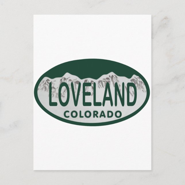 Postal Ovalada de licencia de Loveland (Anverso)