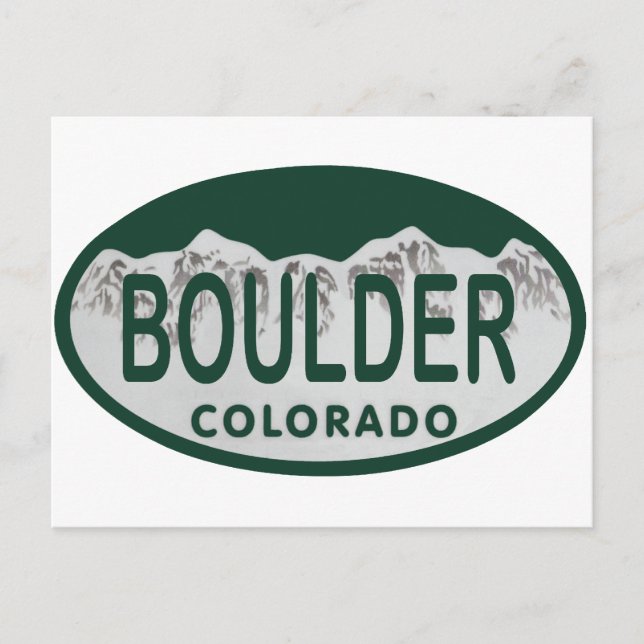 Postal Óvalo de la licencia de Boulder (Anverso)