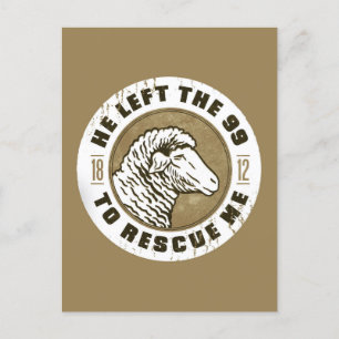 Postal Oveja de 1812 abandonó la oveja para rescatarme