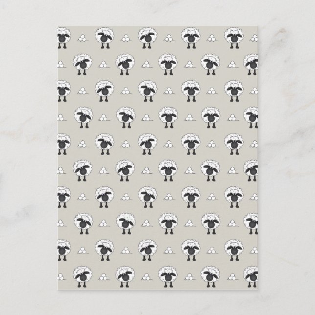 Postal Oveja Y Lana (Anverso)