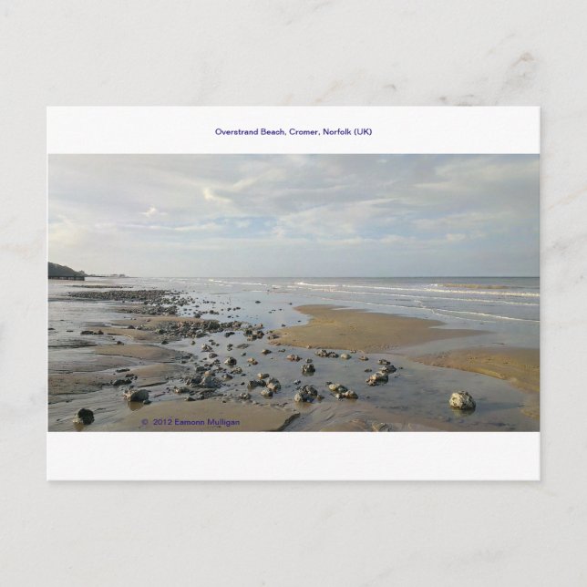Postal Overstrand Beach, Cromer, Norfolk (Reino Unido) (Anverso)