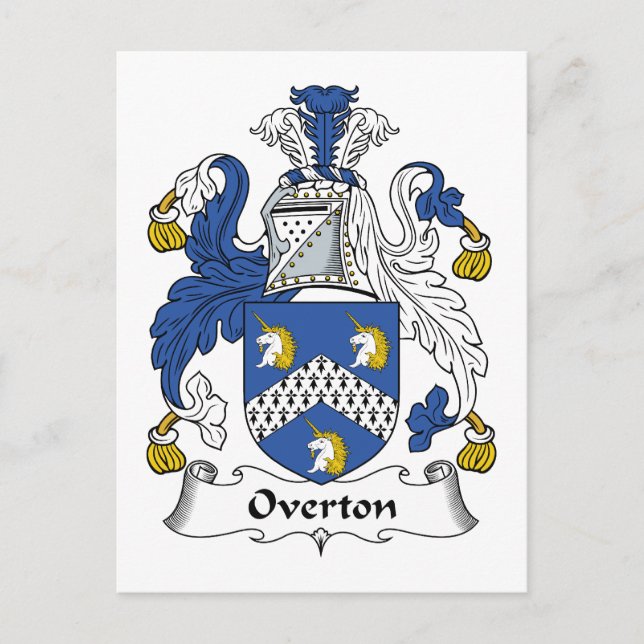 Postal Overton Family Crest (Anverso)
