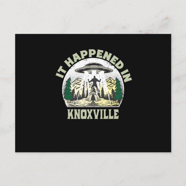 Postal OVNI alienígena En La Ciudad De Knoxville (Anverso)