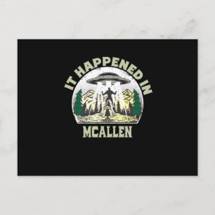 Postal OVNI alienígena En La Ciudad De McAllen