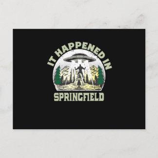 Postal OVNI alienígena En La Ciudad De Springfield