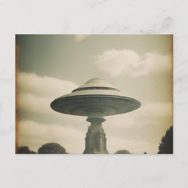 Postal OVNI misterioso (Anverso)